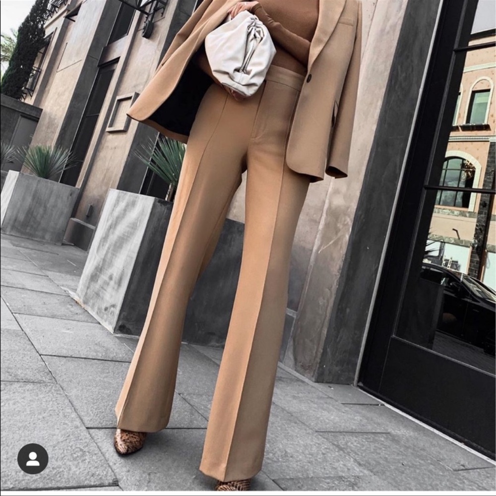 Mango flared pants bloggers fav